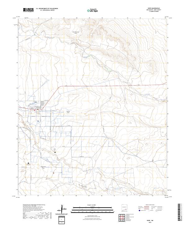 Hope topographic map thumbnail