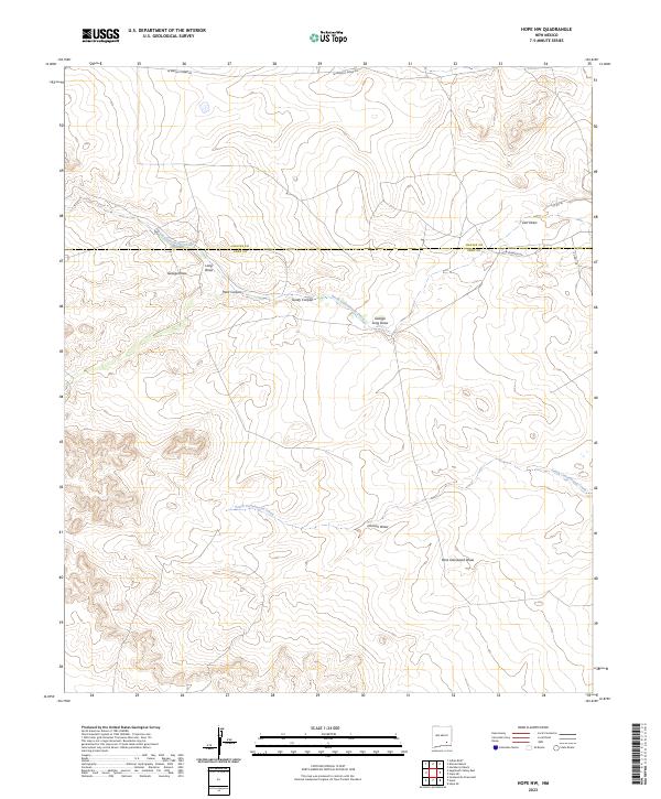 Hope NW topographic map thumbnail