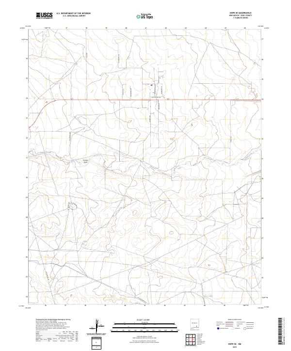 Hope SE topographic map thumbnail