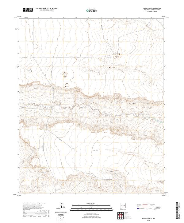 Horney Ranch topographic map thumbnail
