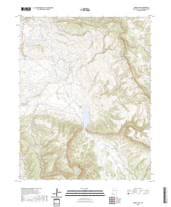 Horse Lake topographic map thumbnail