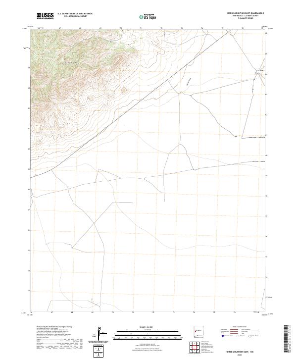 Horse Mountain East topographic map thumbnail