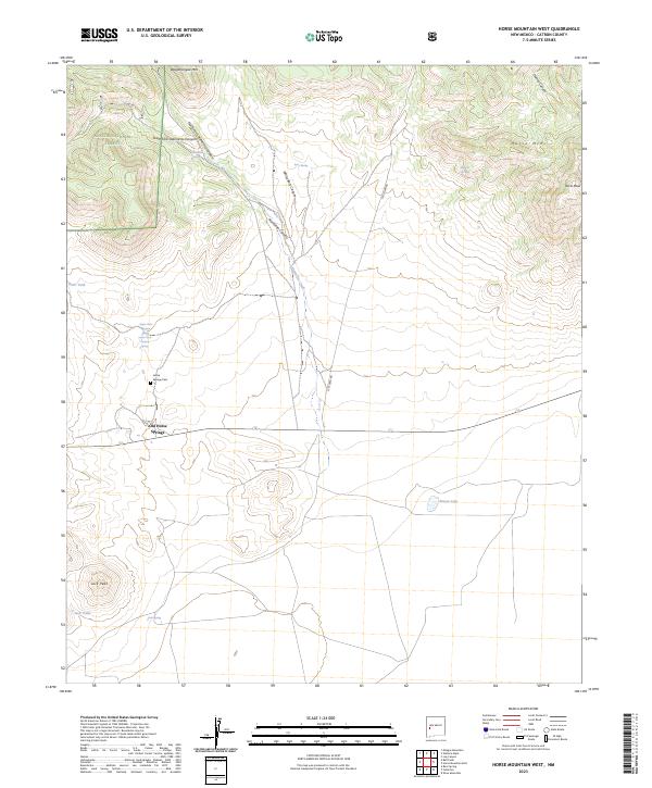 Horse Mountain West topographic map thumbnail