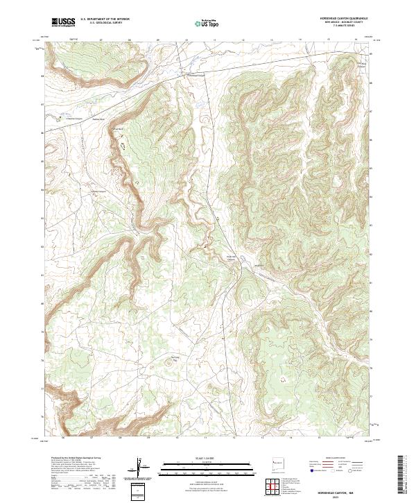 Horsehead Canyon topographic map thumbnail