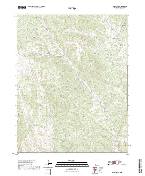 House Canyon topographic map thumbnail