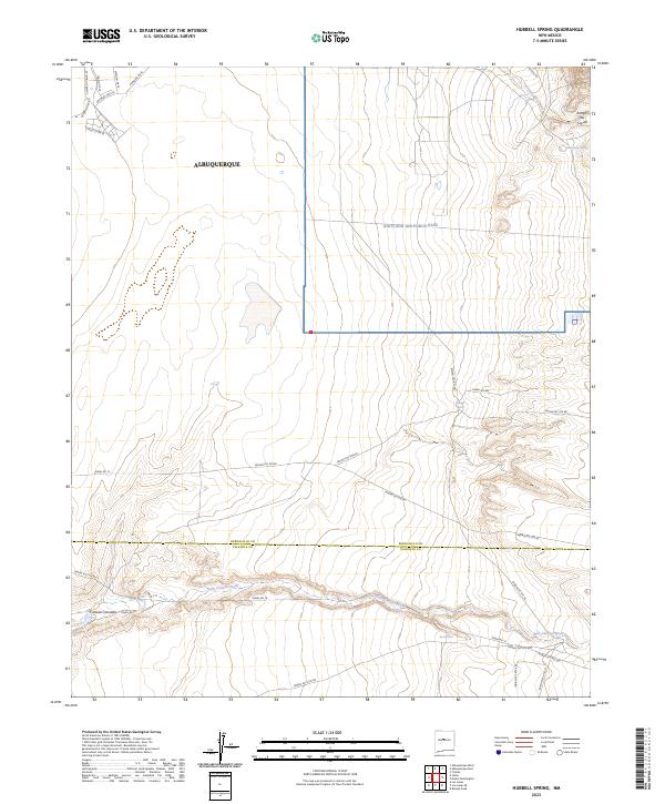 Hubbell Spring topographic map thumbnail
