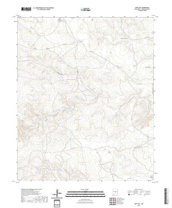 Huff Hill topographic map thumbnail