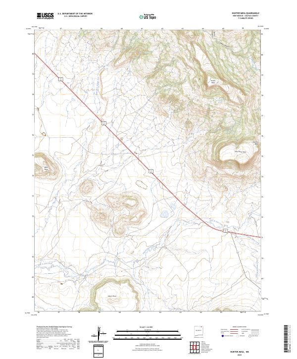 Hunter Mesa topographic map thumbnail