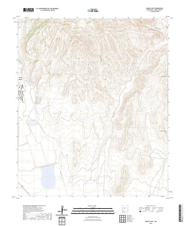 Hurley East topographic map thumbnail