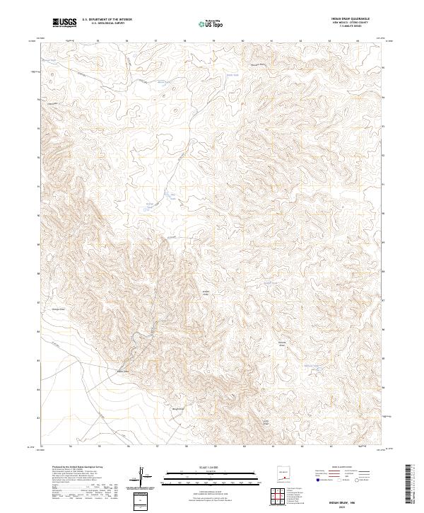 Indian Draw topographic map thumbnail