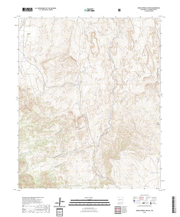 Indian Spring Canyon topographic map thumbnail
