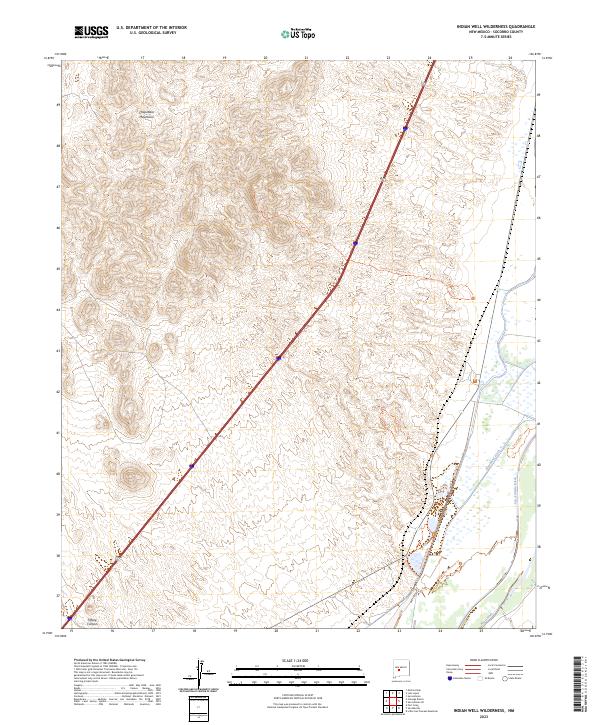 Indian Well Wilderness topographic map thumbnail