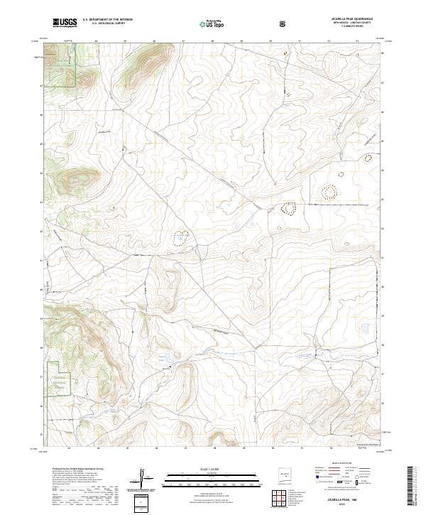 Jicarilla Peak topographic map thumbnail
