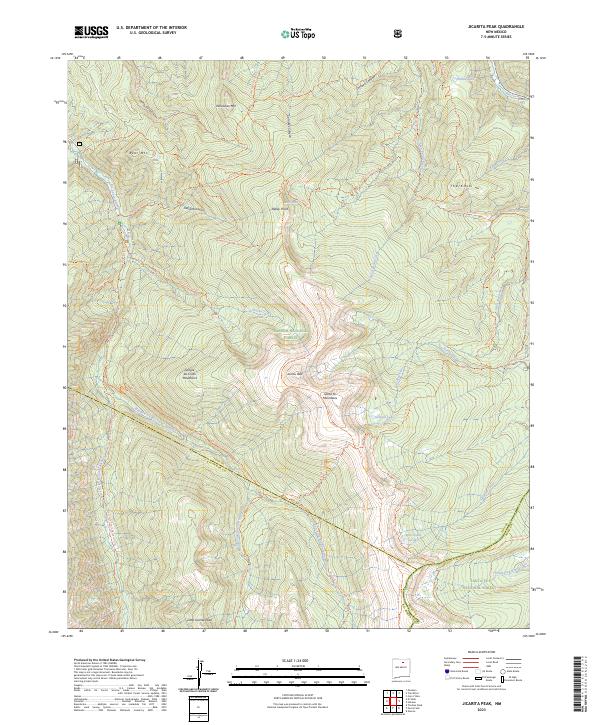 Jicarita Peak topographic map thumbnail