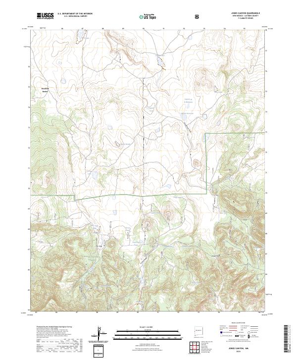 Jones Canyon topographic map thumbnail