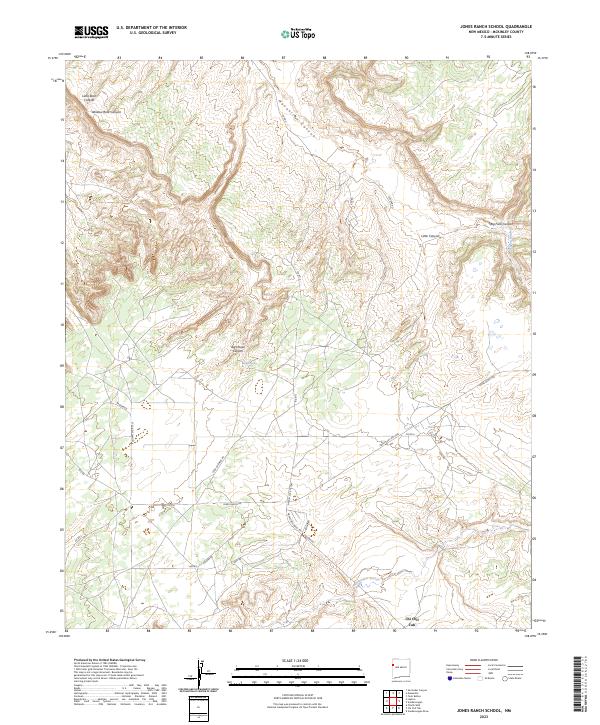 Jones Ranch School topographic map thumbnail