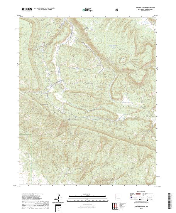 Kettner Canyon topographic map thumbnail