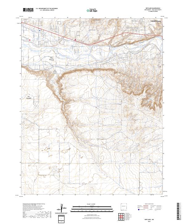 Kirtland topographic map thumbnail
