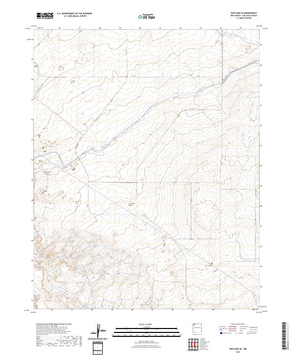Kirtland SE topographic map thumbnail