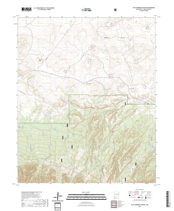 Kyle Harrison Canyon topographic map thumbnail