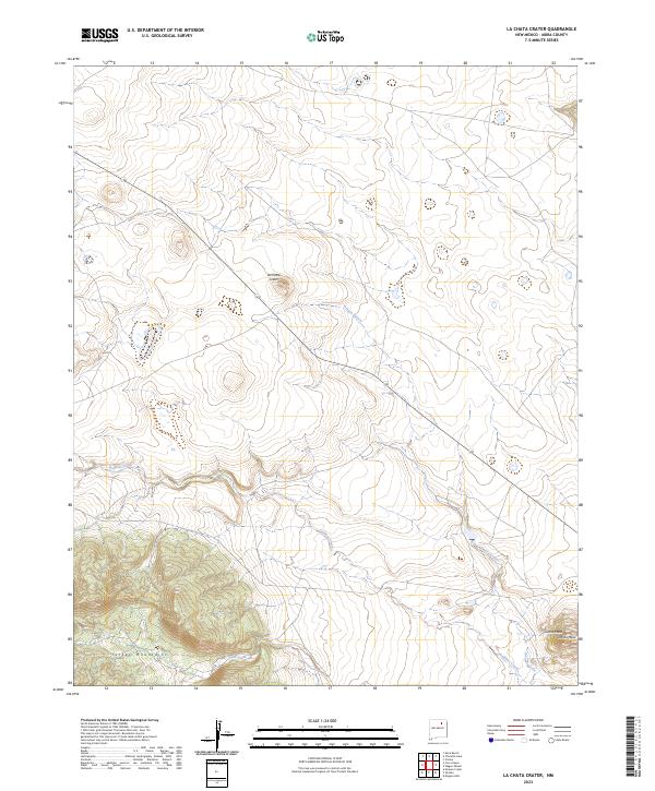 La Chata Crater topographic map thumbnail