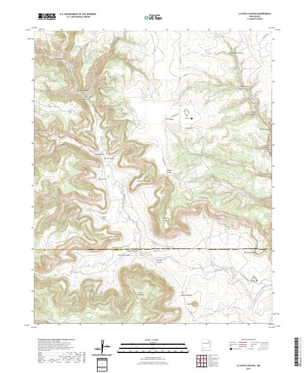 La Cinta Canyon topographic map thumbnail