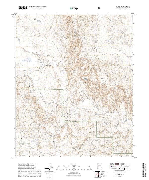 La Jara Peak topographic map thumbnail