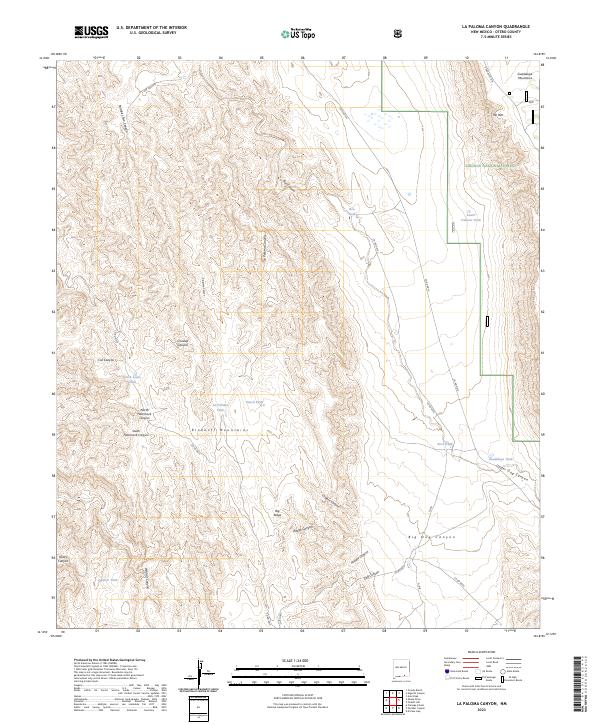 La Paloma Canyon topographic map thumbnail