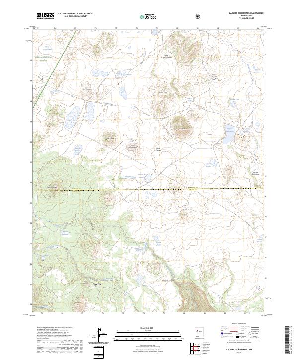 Laguna Canoneros topographic map thumbnail