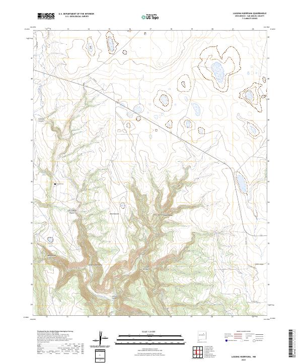 Laguna Huerfana topographic map thumbnail
