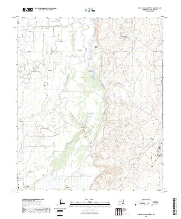 Lake McMillan North topographic map thumbnail