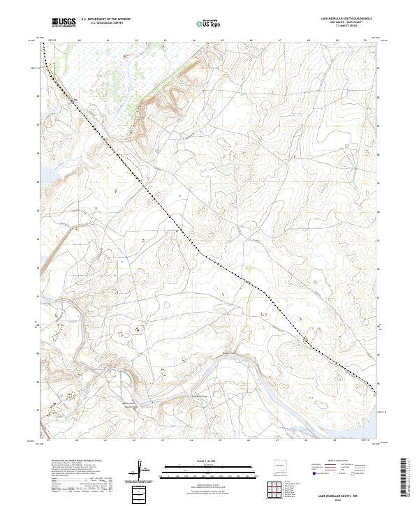 Lake McMillan South topographic map thumbnail