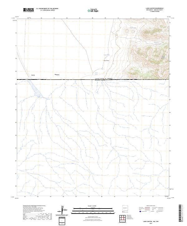 Lang Canyon topographic map thumbnail