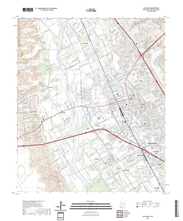 Las Cruces topographic map thumbnail