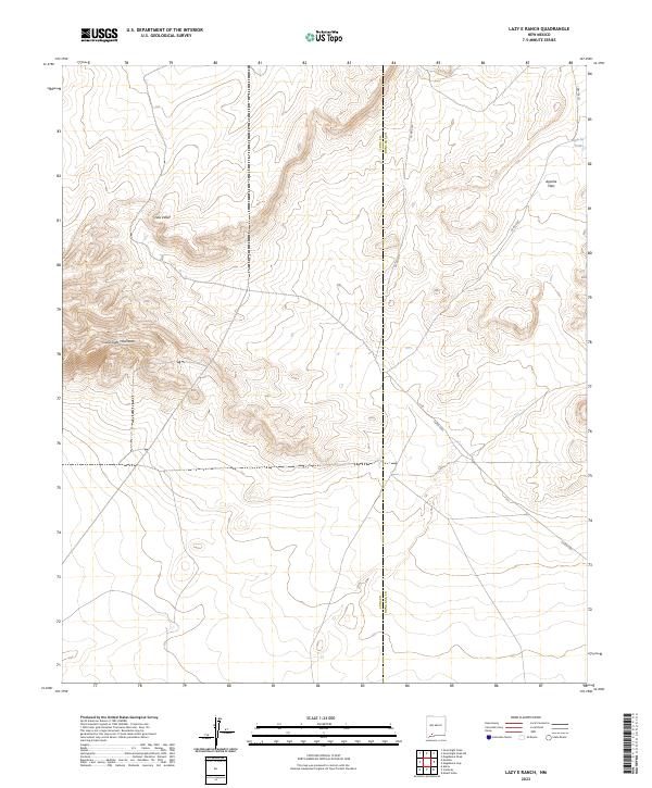 Lazy E Ranch topographic map thumbnail