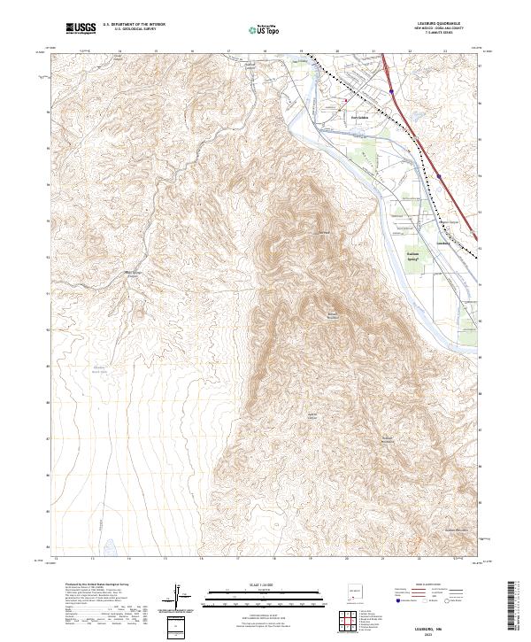 Leasburg topographic map thumbnail