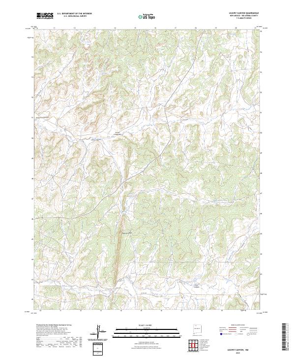 Leavry Canyon topographic map thumbnail
