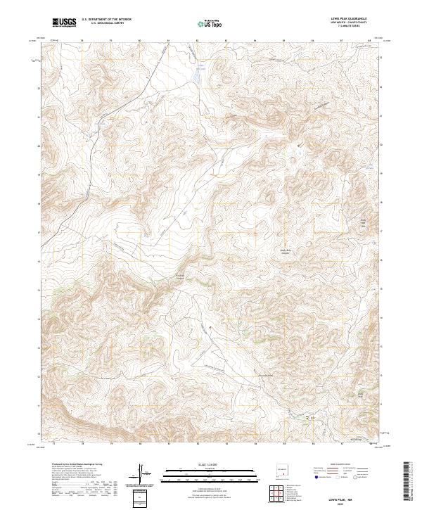 Lewis Peak topographic map thumbnail