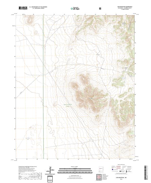 Lion Mountain topographic map thumbnail
