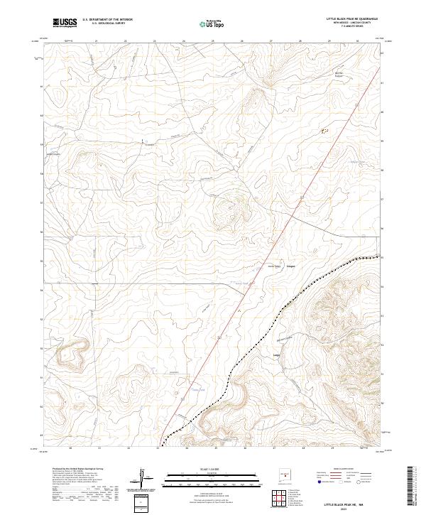 Little Black Peak NE topographic map thumbnail