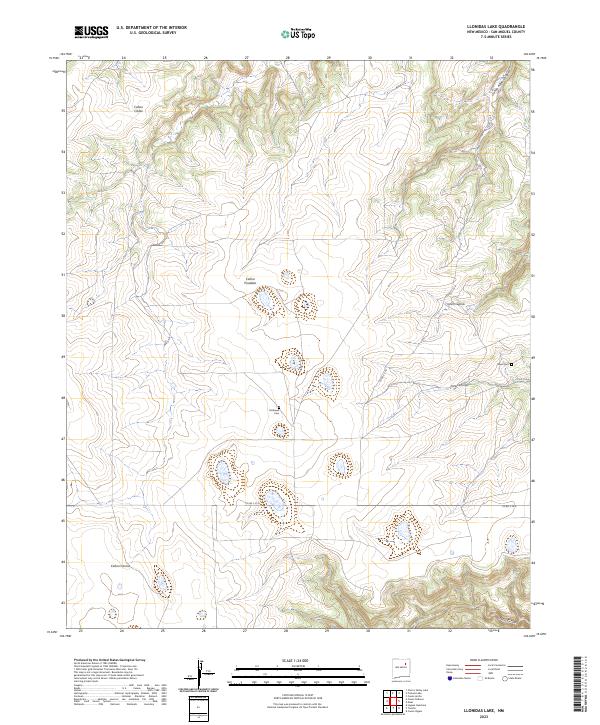 Llonidas Lake topographic map thumbnail
