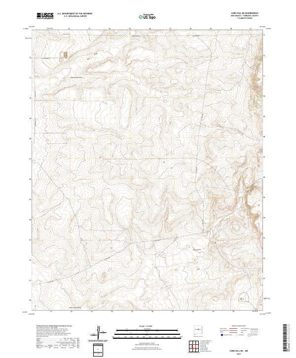 Lobo Hill NE topographic map thumbnail
