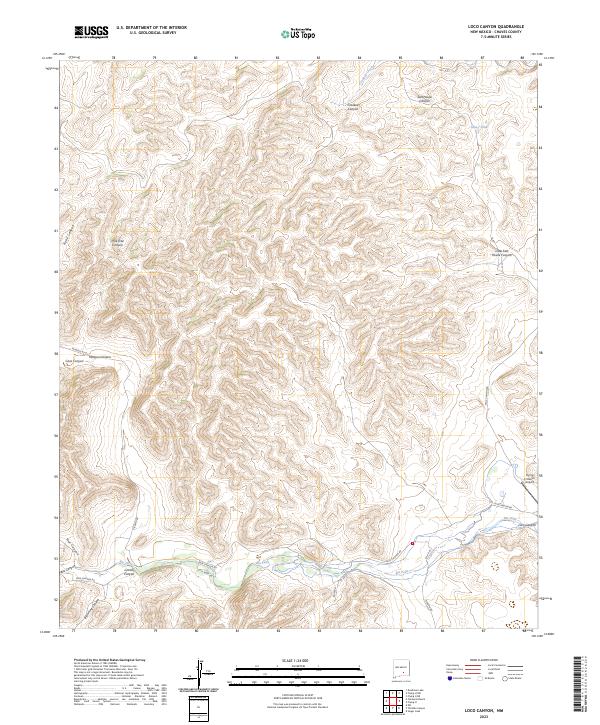 Loco Canyon topographic map thumbnail
