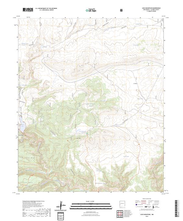 Loco Mountain topographic map thumbnail