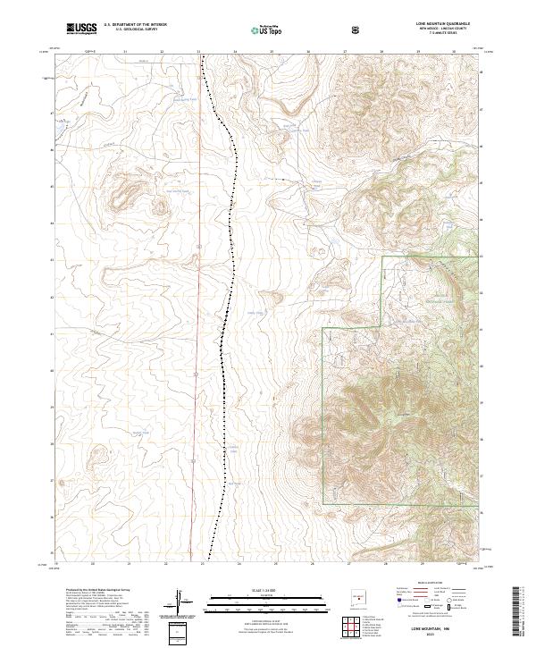 Lone Mountain 2023 topographic map thumbnail