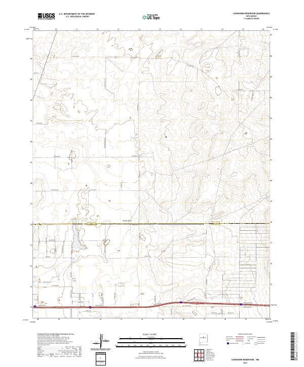 Longhorn Reservoir topographic map thumbnail