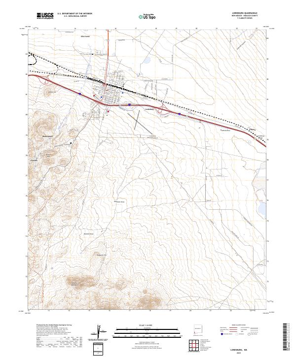 Lordsburg topographic map thumbnail