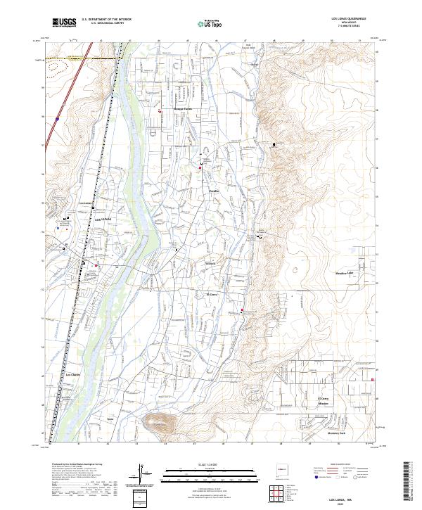 Los Lunas topographic map thumbnail