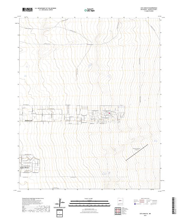 Los Lunas SE topographic map thumbnail