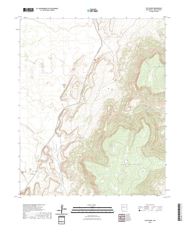 Los Pilares topographic map thumbnail